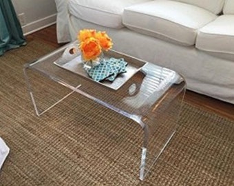 Acrylic coffee table 36" x 16" x 16" .750" thick material