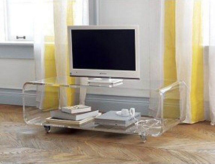 Acrylic TV Stand 48 X 20 X 20 on Wheels Etsy UK