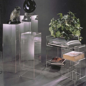 Clear Acrylic pedestal 12" x 12" x 40" tall Clear and more