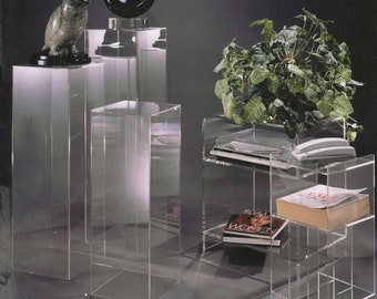 Clear Acrylic pedestal 12" x 12" x 40" tall Clear and more