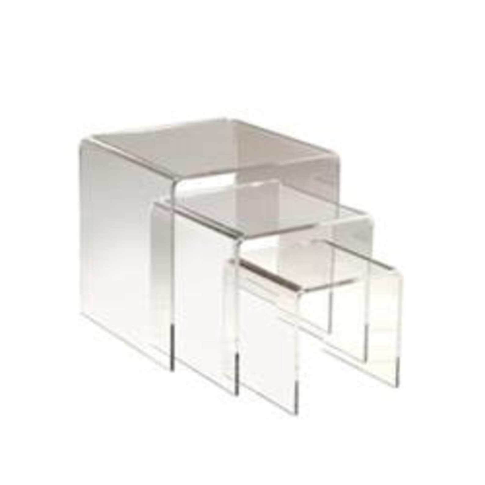 Clear Square Acrylic Riser Set of 3 6 X 6 X Etsy