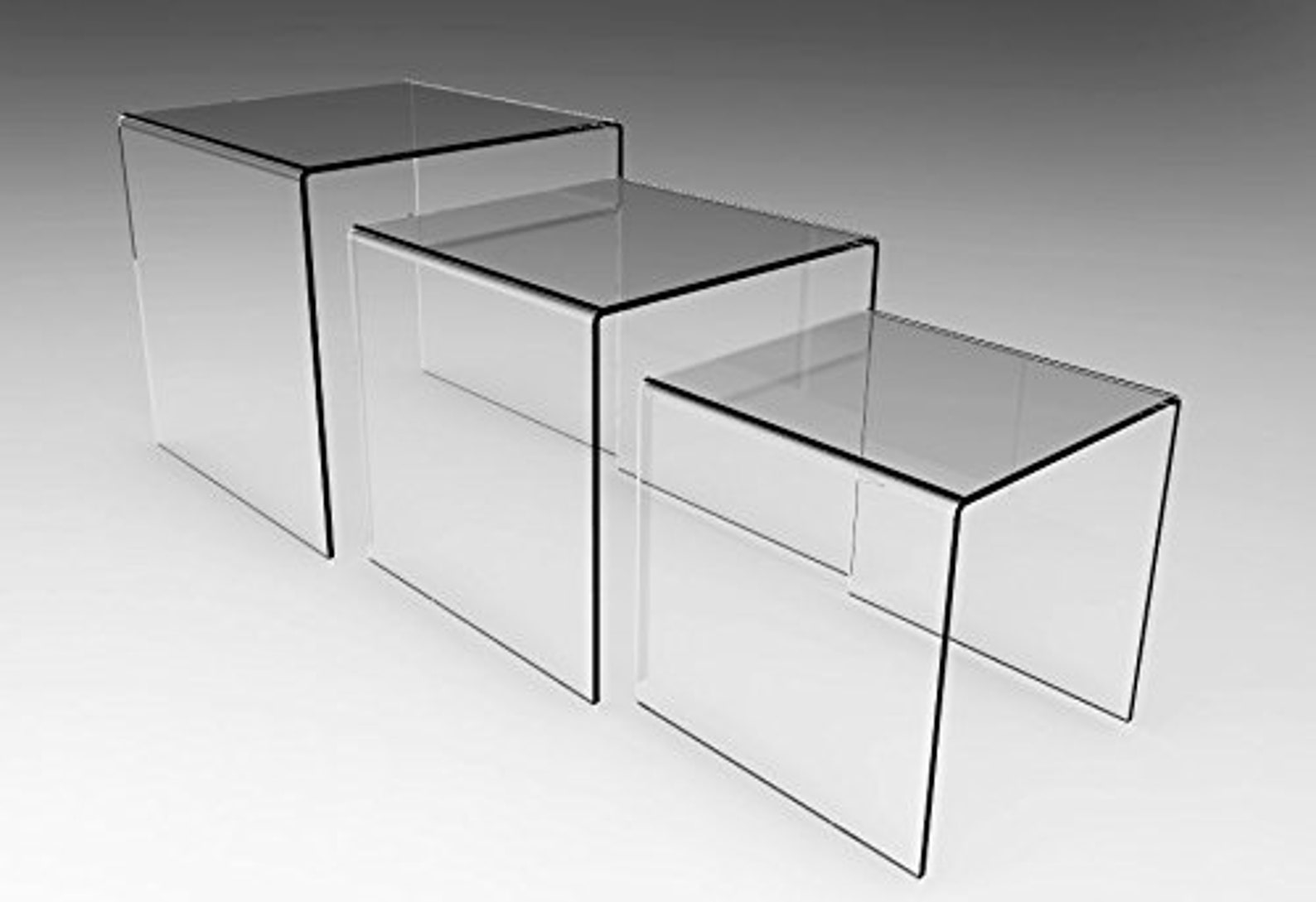 Clear Square Acrylic Riser Set of 3 6 X 6 X Etsy