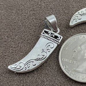 5 pcs Tibetan Style Alloy Knife Pendants, Antique Silver, 28x10x4x7mm, Hole 4mm   PH415