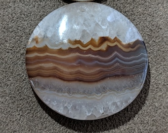 2955-1 Yakut Agate Large Round Pendant approx 42mm from Far Eastern SiberiaRussian