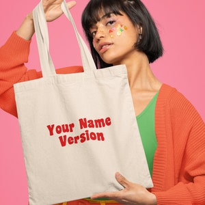 Your Name Version Tote Bag | Shopping Bag | Taylor&#39;s Version Inspired Bag | Eco-Friendly Cotton Shopper
