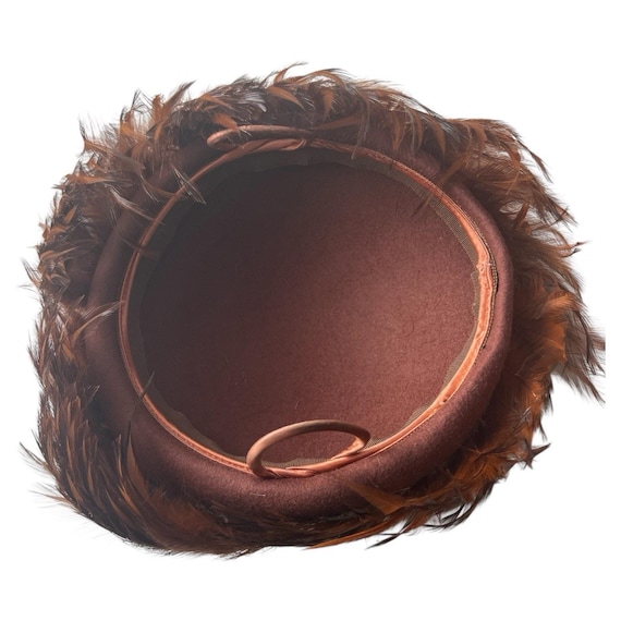 1940s Feather Tilt Hat: Hollywood Regency Pheasant  display picture 2