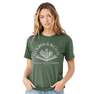 Flourish and Blotts Tee, Wizarding World Tee, Unisex T-Shirt, Vacation Shirt