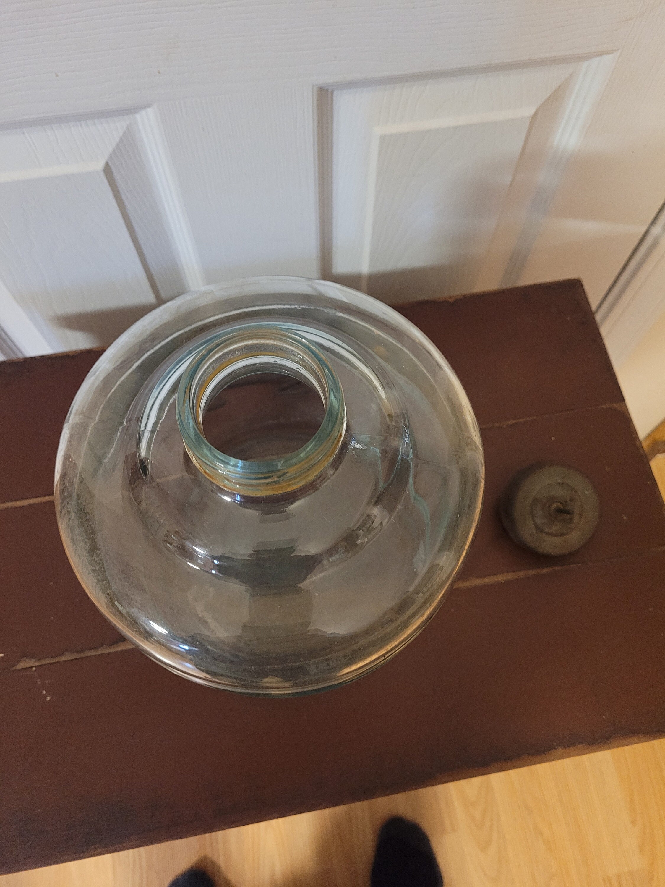 Glass Kerosene Jug. Antique Kerosene Jug. 1930 Glass Kerosene Jug