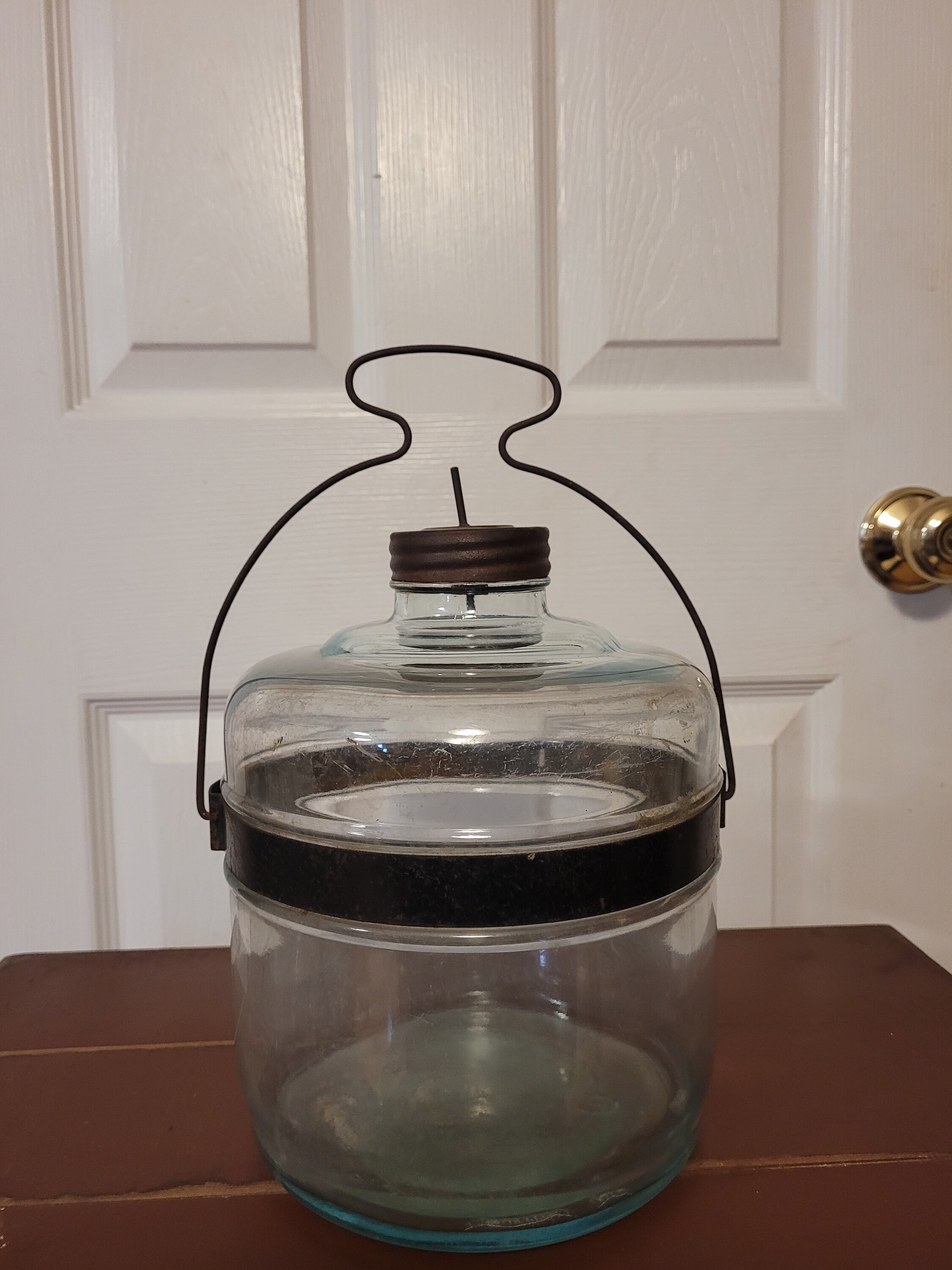 Glass Kerosene Jug. Antique Kerosene Jug. 1930 Glass Kerosene Jug