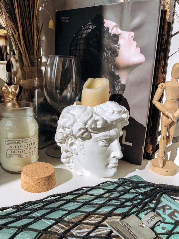 David Bust By Michelangelo Antique Desk Organizer Pen Holder Antique Desk Organizer Pen Holder