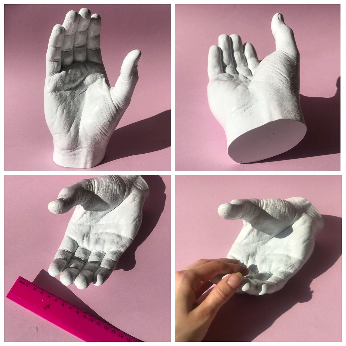 Plaster Phone Holder. White Hand. Horizontal Phone Stand. Desk Etsy