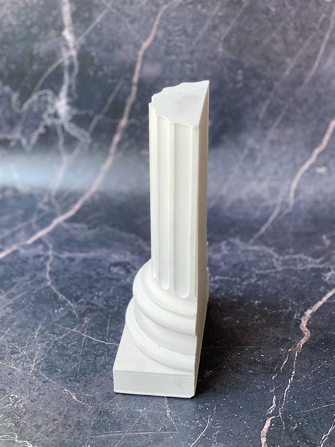 SET 2 White bookeds Column. Minimalist Bookends. Home Library Etsy