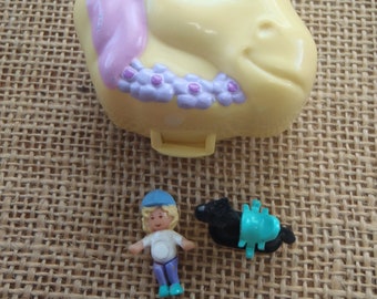 Vintage Bluebird Polly Pocket 1994 Pony Ridin Riding Compact - Completo