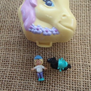 Vintage Bluebird Polly Pocket 1994 Pony Ridin Riding Compact  - Complete