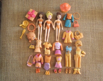 polly pocket dolls and clothes