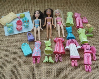Clothes for 3 1/2" Polly Pocket Doll Handmade Dress Lot 4-D Choose 1 OOAK 