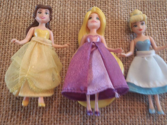 Disney Polly Pocket Princess Dolls With Fabric Dresses Belle Cinderella Rapunzel X53 - Etsy Disney Polly Pocket Princess Dolls With Fabric Dresses Belle Cinderella Rapunzel X53 - Etsy