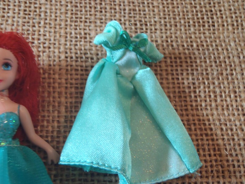 Vintage Polly Pocket Disney Princess Ariel Little Mermaid Doll Outfits Fabric Set G5 image 3