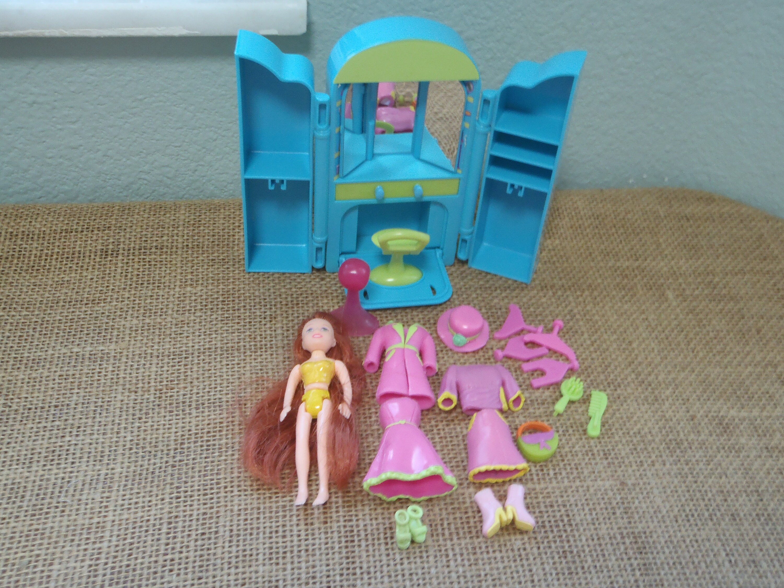 Vintage Polly Pocket Doll Hip Stylin Dressing Room Lea Set I26 Etsy