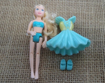 Vintage Polly Pocket Jointed Legs  & Arms Articulated Doll Gymnast Dancer Set Q98