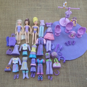 Lot Polly Pocket – Poupées, Vêtements, Animaux – Mattel Occasion Bon État