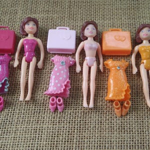 Vintage Polly Pocket Fashion Doll Triplets Matching Fun Sets