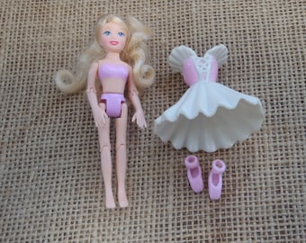 Vintage Polly Pocket Jointed Legs  & Arms Articulated Doll Gymnast Dancer Set I29