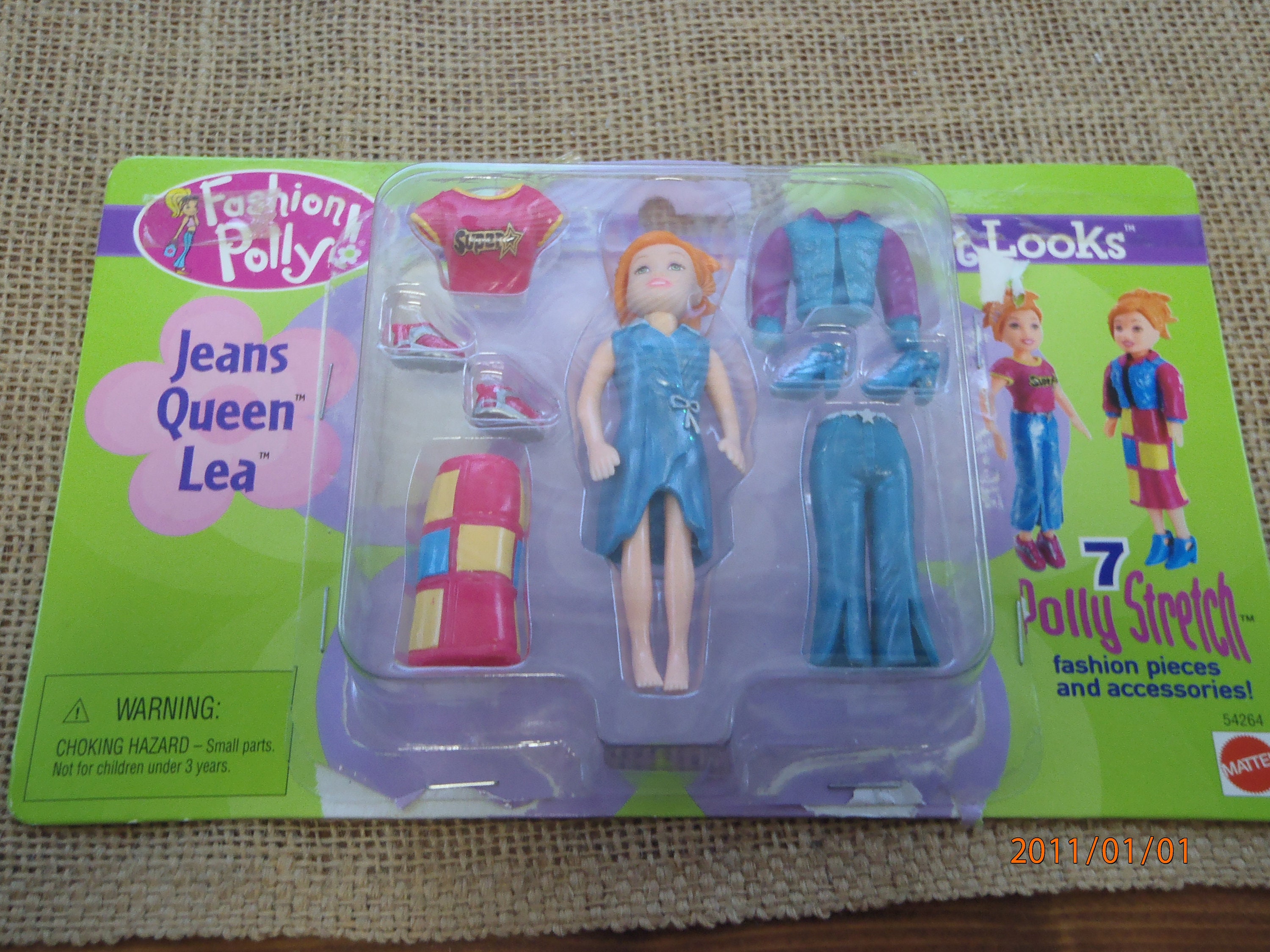 Vintage Polly Pocket Hot Looks Jeans Queen Lea New in Package