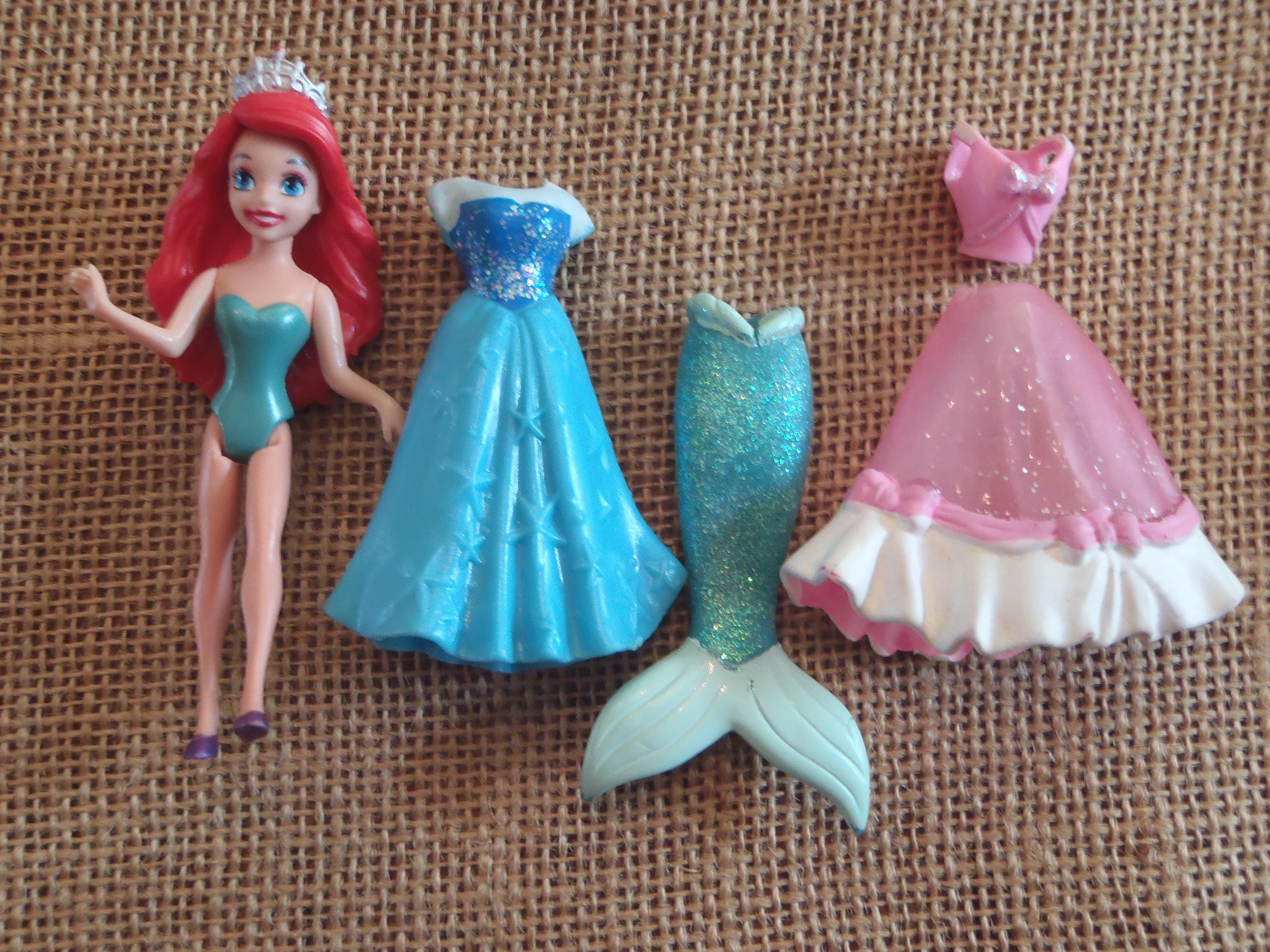 Vintage Polly Pocket Disney Princess Ariel Little Mermaid Doll Outfits Set  E89