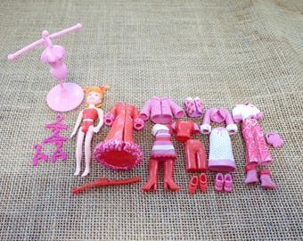 Vintage Polly Pocket 2002 Sparkle Style Studio Shani Doll Set K50
