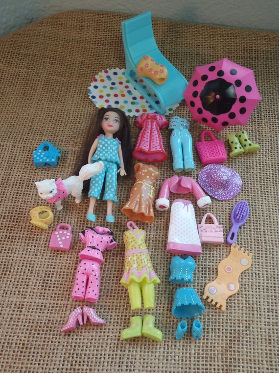 Vintage Polly Pocket Munecas Locas por Lunares Trajes Zapatos Mascota Lote Ropa Q30 Etsy Mexico