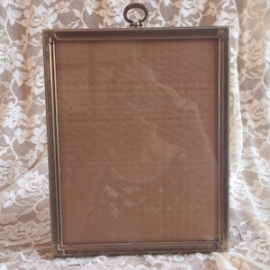 Vintage Etched Ornate Gold Metal Picture Shabby Picture Frame 8 X 10