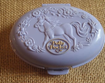 Vintage Bluebird Polly Pocket 1995 Unicorn Meadow Compact ONLY