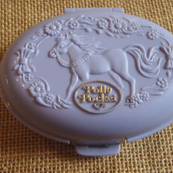 Vintage Bluebird Polly Pocket 1995 Unicorn Meadow Compact ONLY