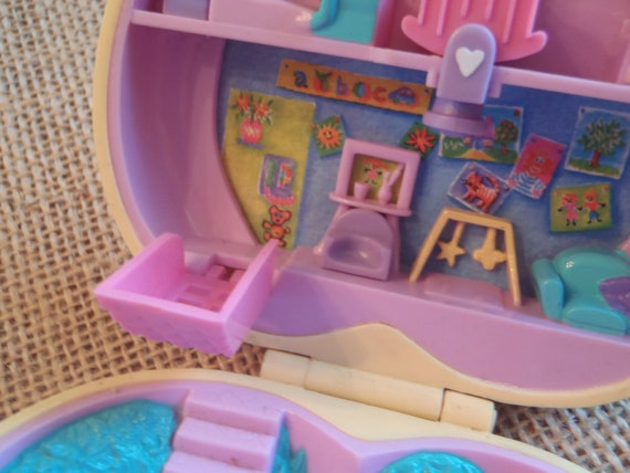 Maison De L'éléphant Polly Pocket 1994 Par Mattel - Bleu, Complet Et Neuf