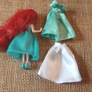 Vintage Polly Pocket Disney Princess Ariel Little Mermaid Doll Outfits Fabric Set G5 image 6