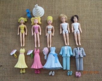 Vintage Polly Pocket Polly Gets Married Wedding Bride Groom Set A56