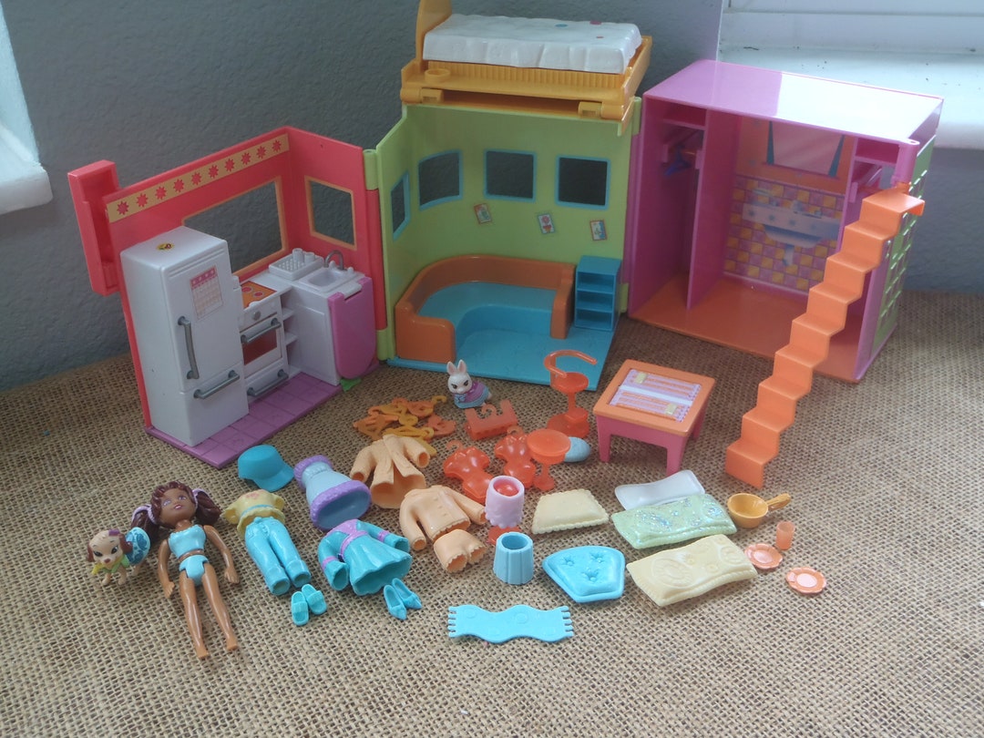 Vintage Polly Pocket Sparkle Apartment Folding Playset Lot R Etsy UK