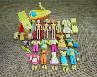 Lot De Poupées Polly Pocket Mattel - Avec Vêtements Et Animaux, Pour Enfants 5-7 Ans