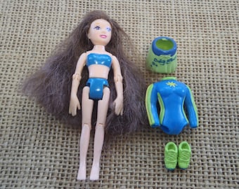 Vintage Polly Pocket Jointed Legs  & Arms Articulated Doll Gymnast Dancer Set Q97