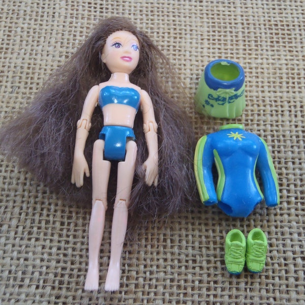 Vintage Polly Pocket Jointed Legs  & Arms Articulated Doll Gymnast Dancer Set Q97