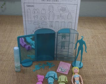 Vintage Polly Pocket 2002 Sparkle Style Studio Shani Doll Set K50