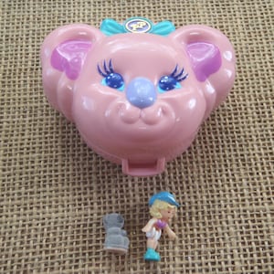 Vintage Bluebird Polly Pocket 1994 Koala Picnic Compact  - Complete