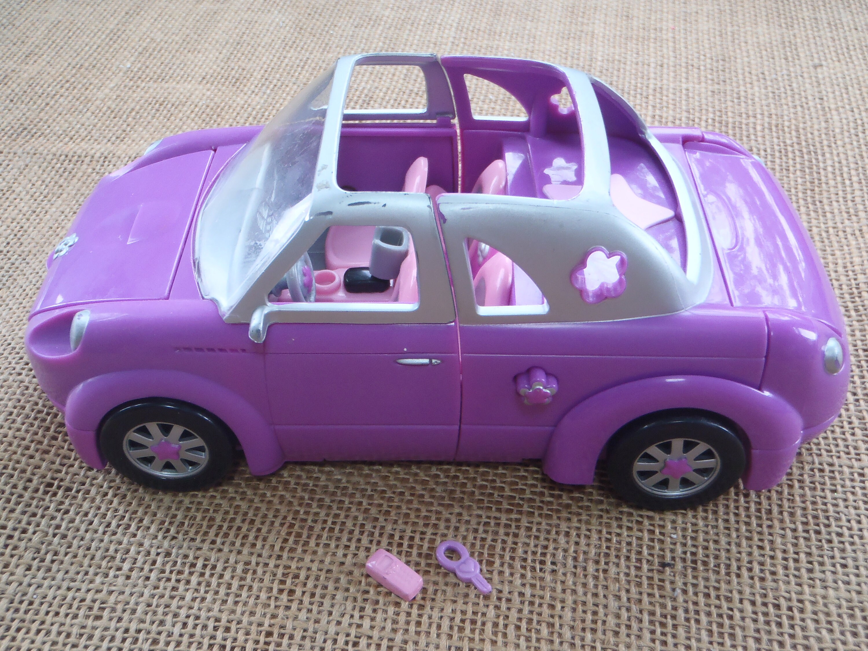 Vintage Polly Pocket Dolls Limousine Limo Purple Car Vehicle Lot