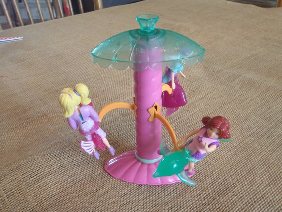 Vintage Polly Pocket Carousel Merry Go Round Ride Playset Dolphin Dolls Etsy UK