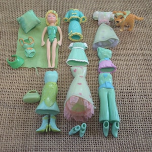 Vintage Polly Pocket Dolls "colors of the Rainbow" Green Outfits Shoes Pet  Lot Clothes Y16 - Etsy India