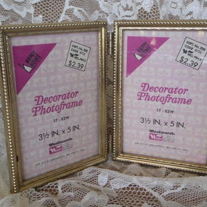 Vintage Ornate Gold Filigree Metal Picture Shabby Small Picture Frame 3 X 5 inches