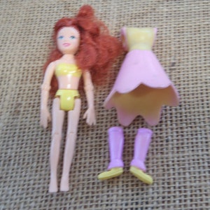 Vintage Polly Pocket Jointed Legs & Arms Articulated Doll Gymnast Dancer Set I26 zdjęcie 1