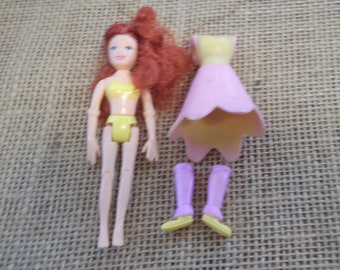 Vintage Polly Pocket Jointed Legs  & Arms Articulated Doll Gymnast Dancer Set I26