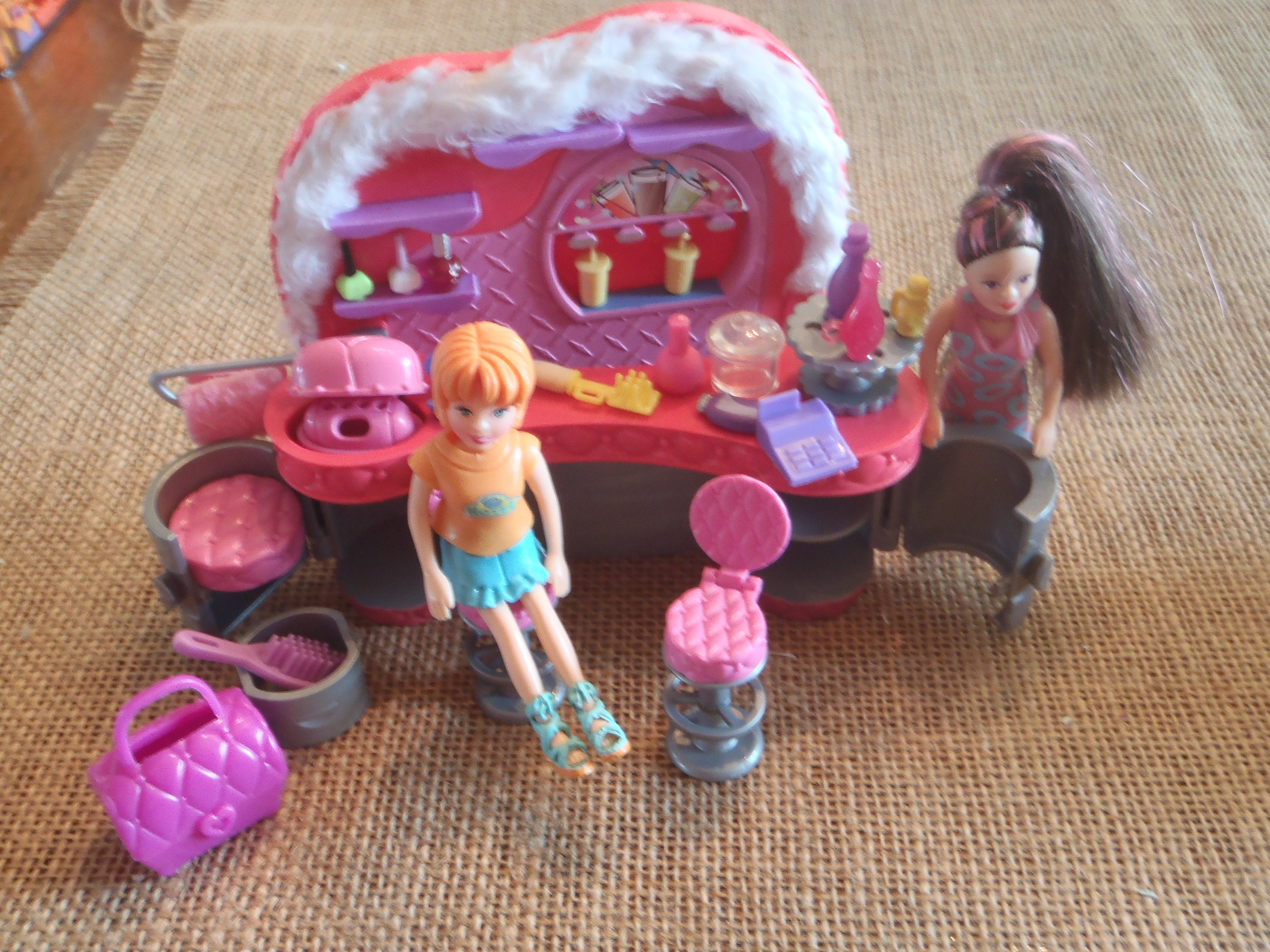 Buy Vintage Polly Pocket Club Groove Beauty Bar Hair Salon Playset
